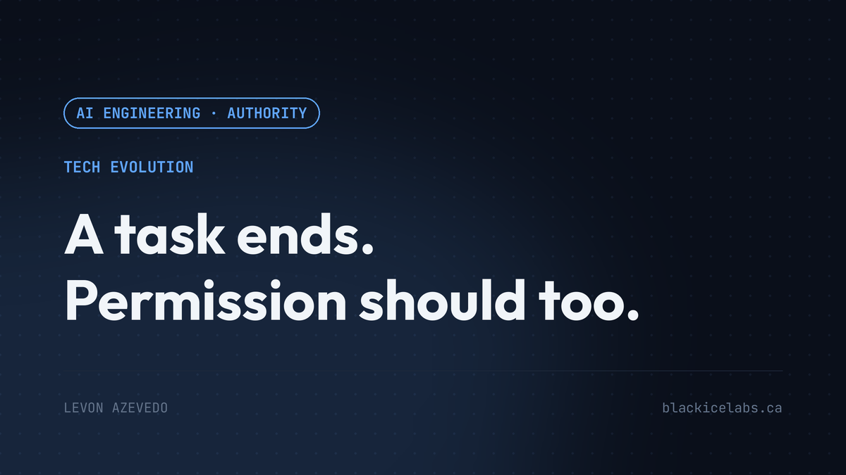 Tech Evolution: A task ends. Its permission should too..